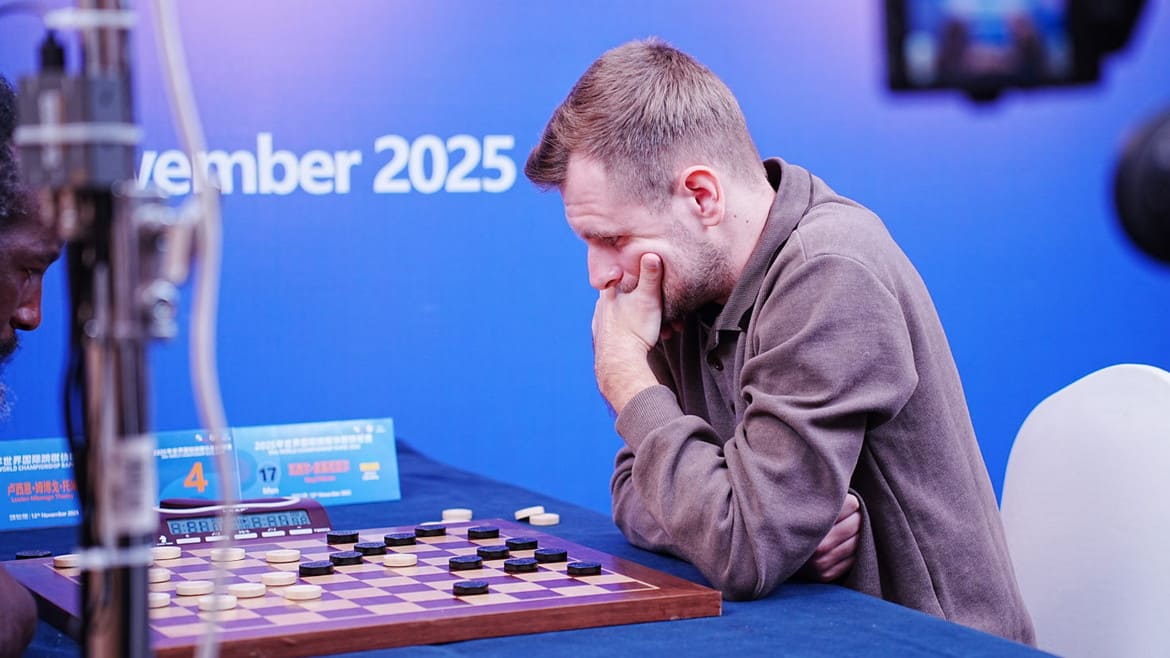 Василь Пікіняр на чемпіонаті світу з шашок-100. Швидка гра. Чоловіки. 2025 рік