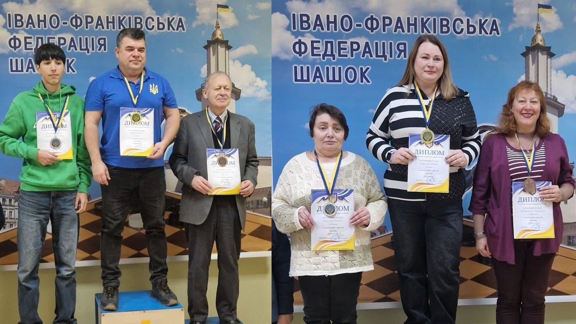 Юрій Бобков та Олена Коротка стали чемпіонами України – 2025 з шашок-100 у класичній грі